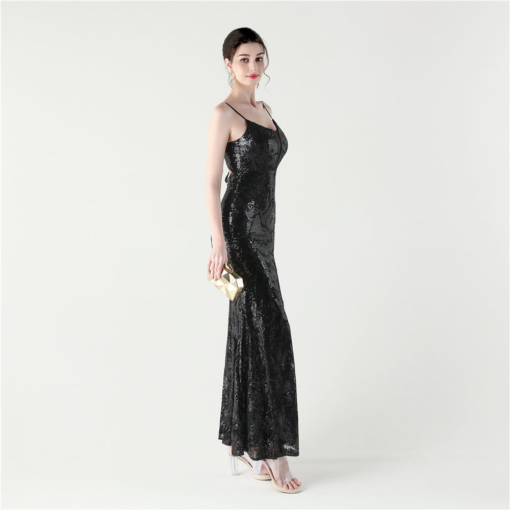 Black Fairytale Embellished Floral Dress