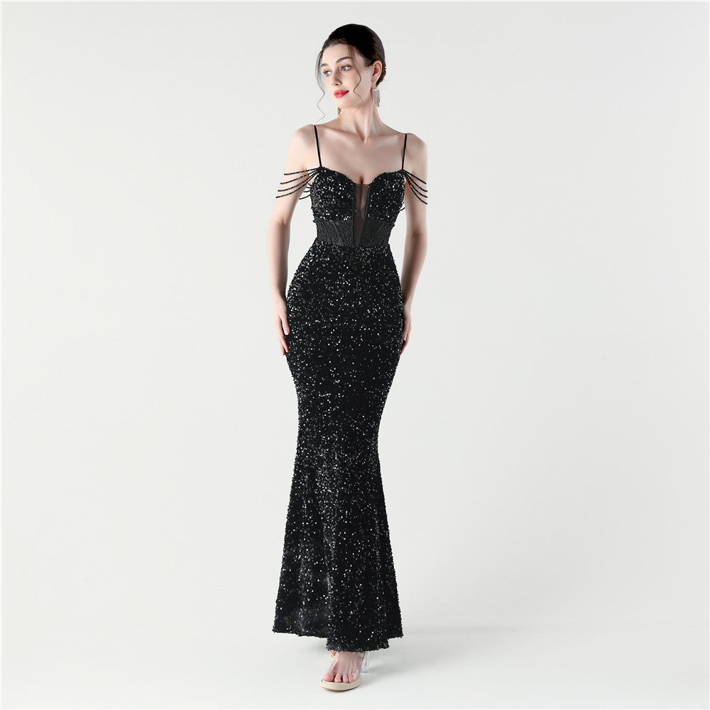 Moonlit Fishbone Gown