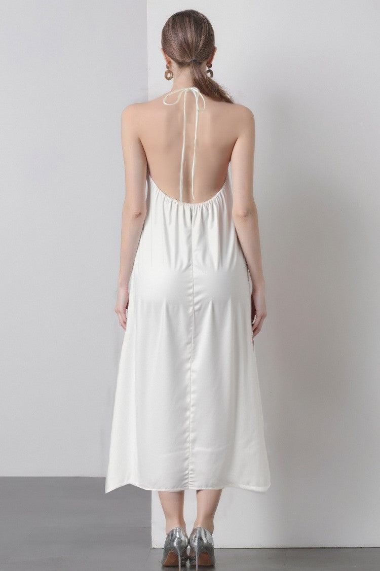 Pearl Drop Pleated Dress