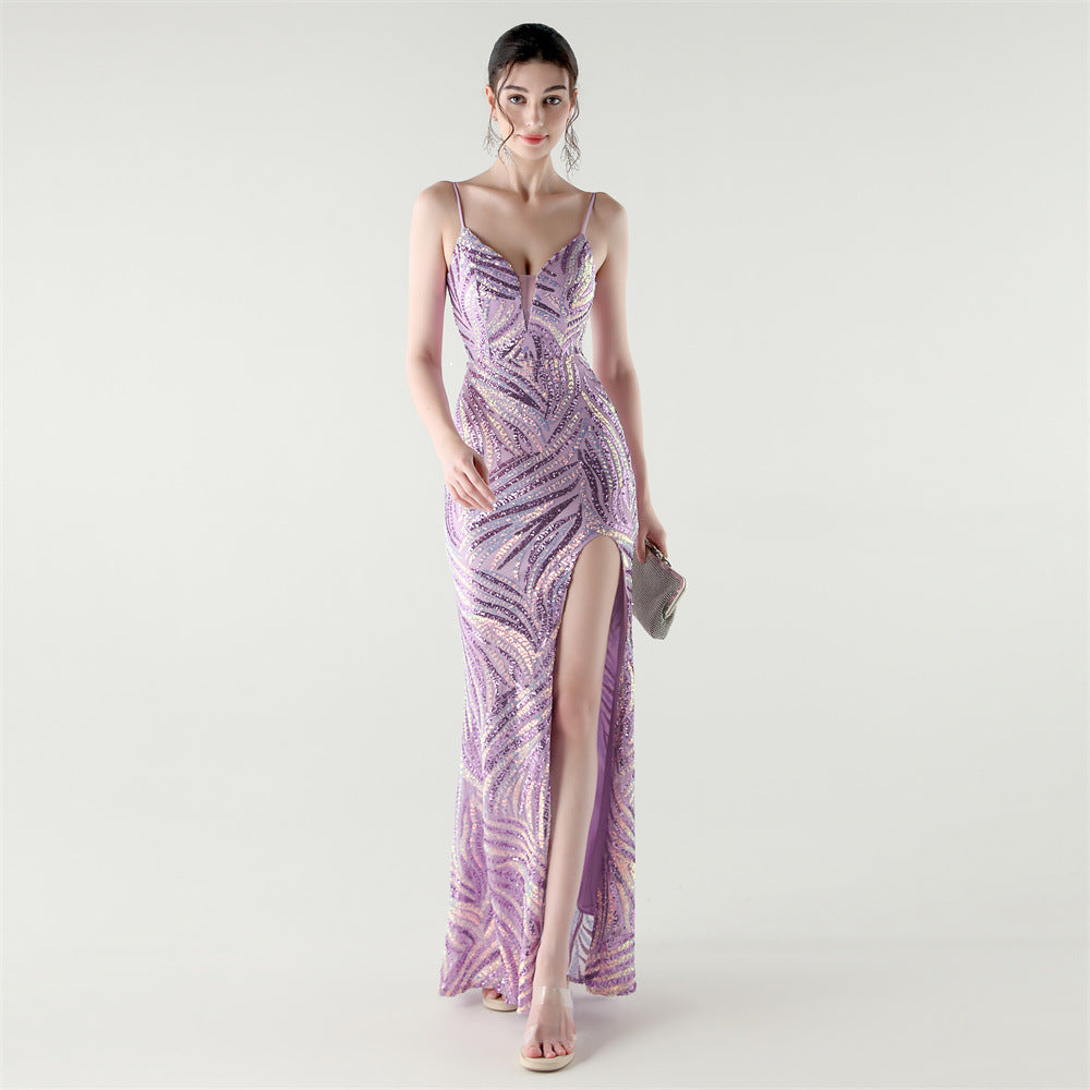 Lavender Mirage Sequin Gown