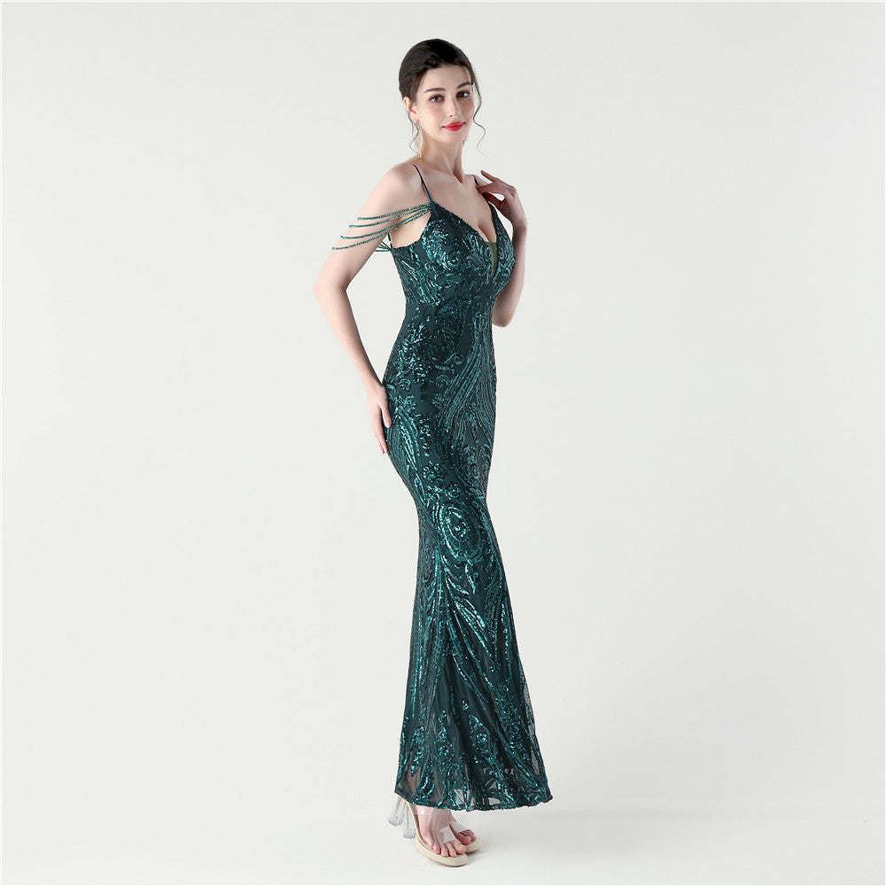 Celestial Glow Fishtail Gown