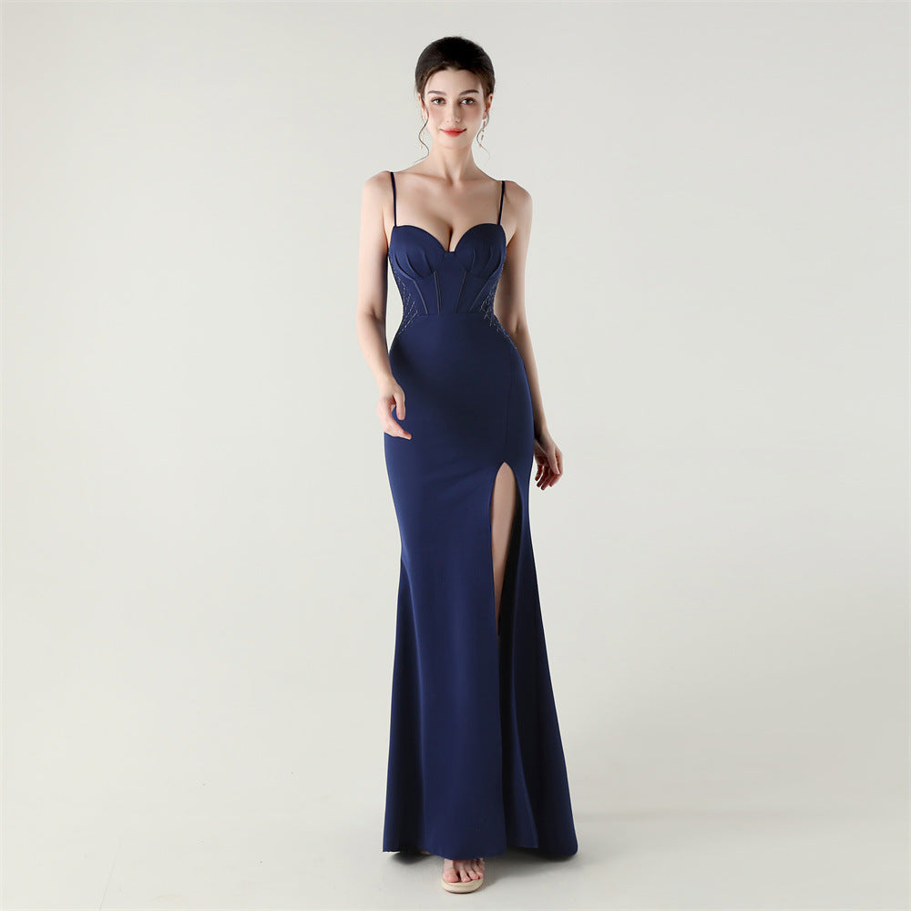 Navy Enchantment Evening Dress