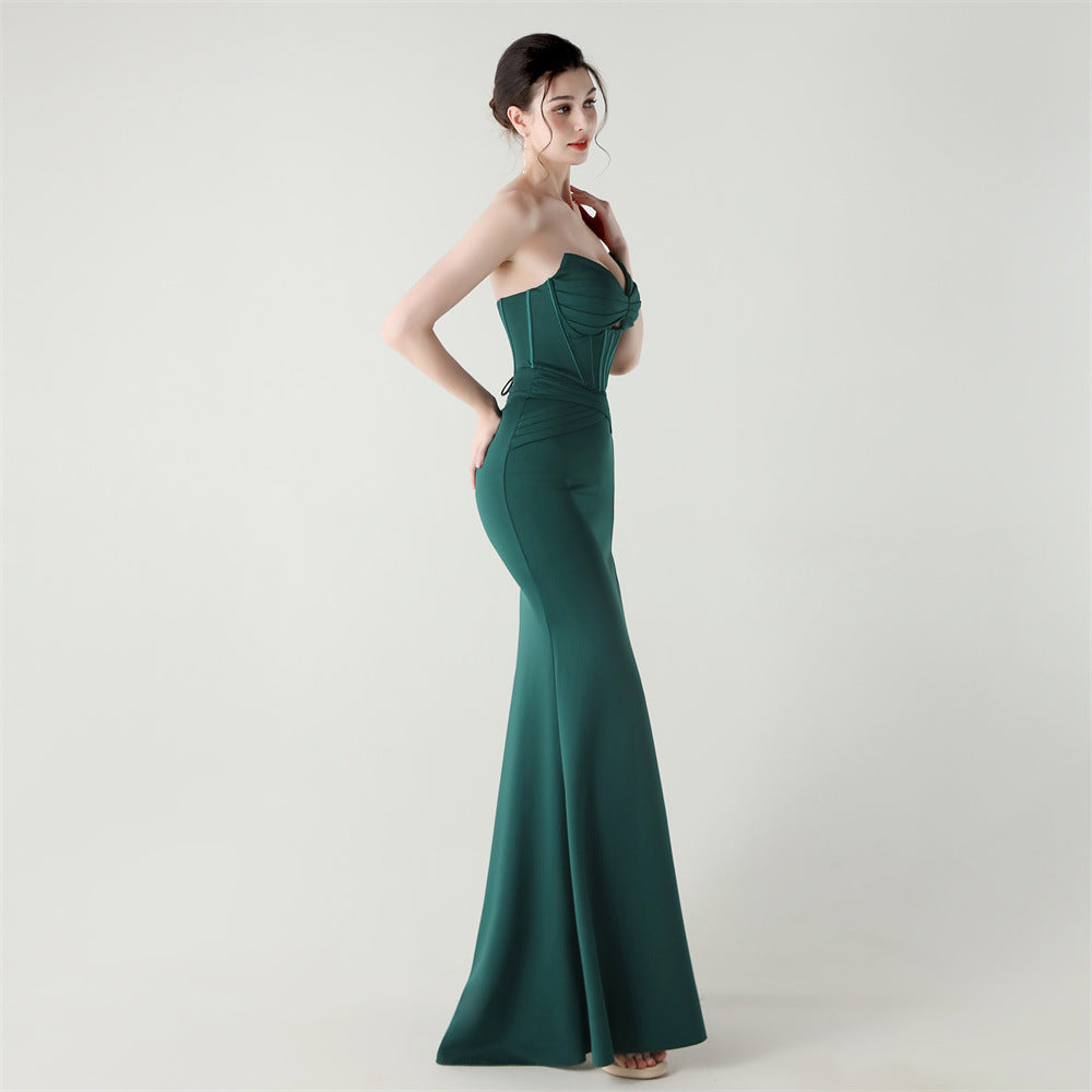 Emerald Envy Green Fishbone Gown