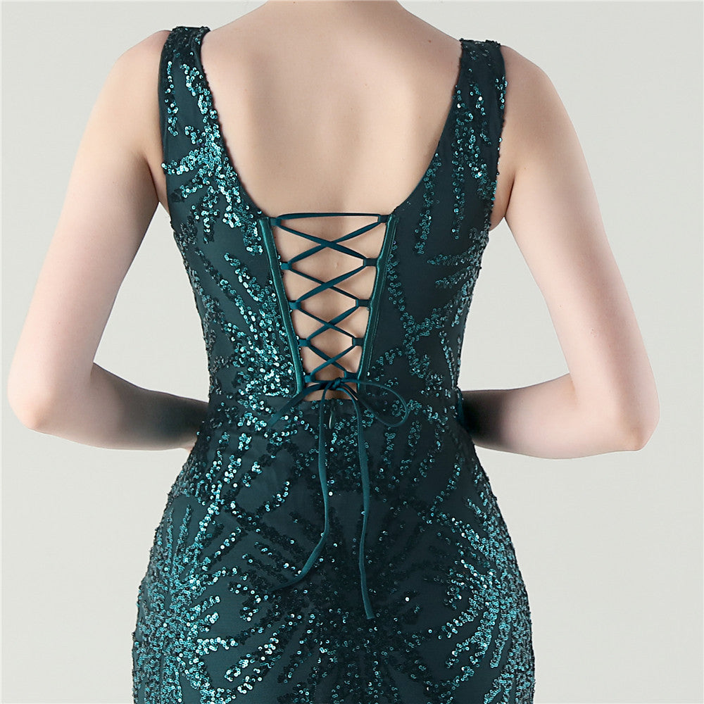 Backless Allure Fishbone Gown