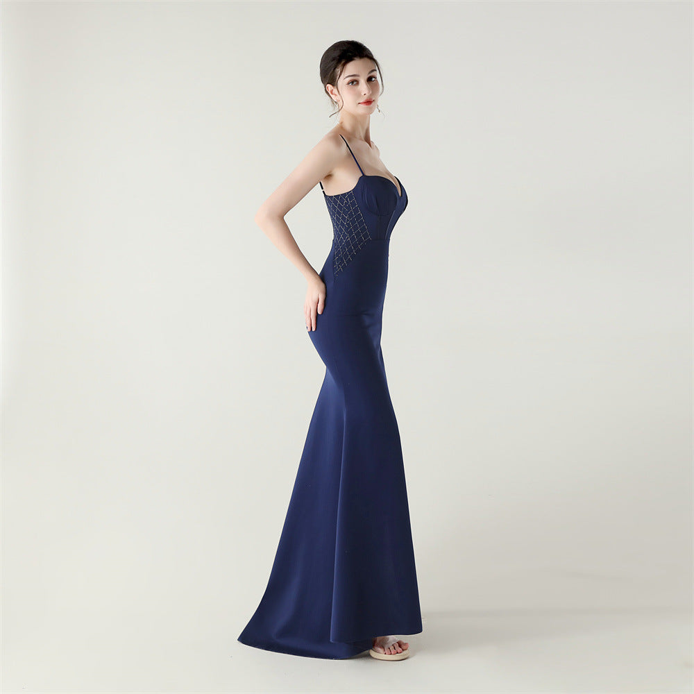 Navy Enchantment Evening Dress