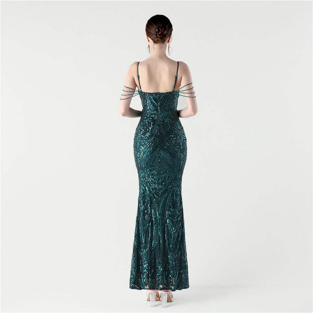Celestial Glow Fishtail Gown