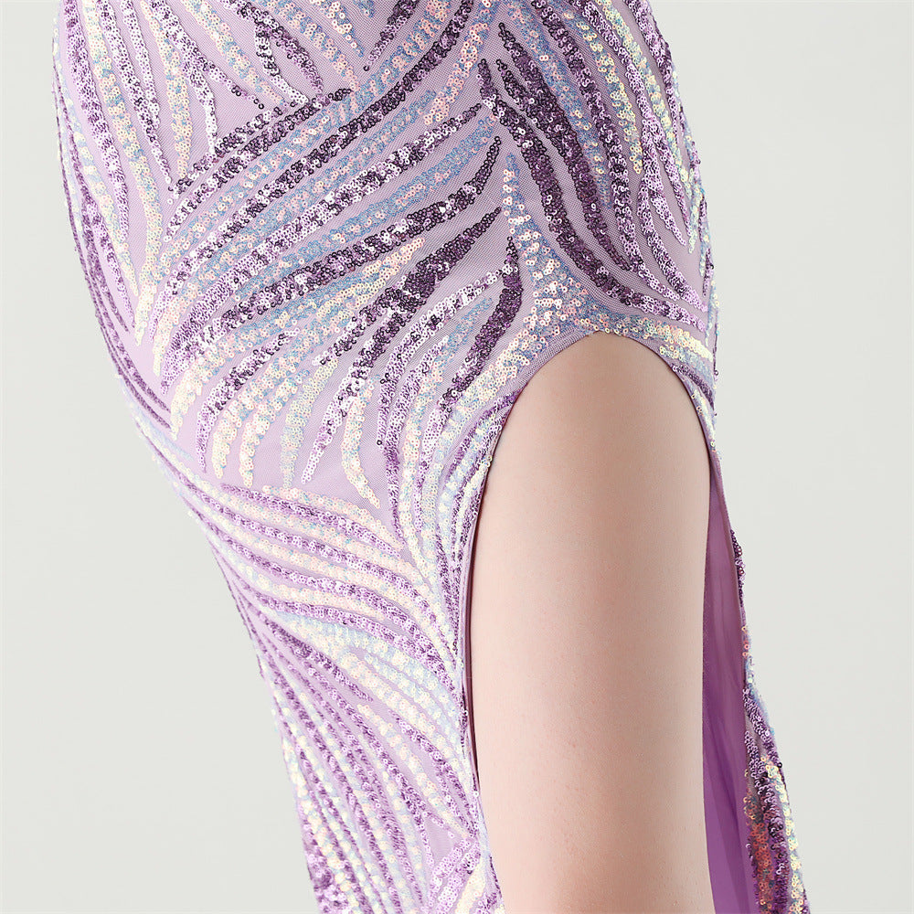 Lavender Mirage Sequin Gown