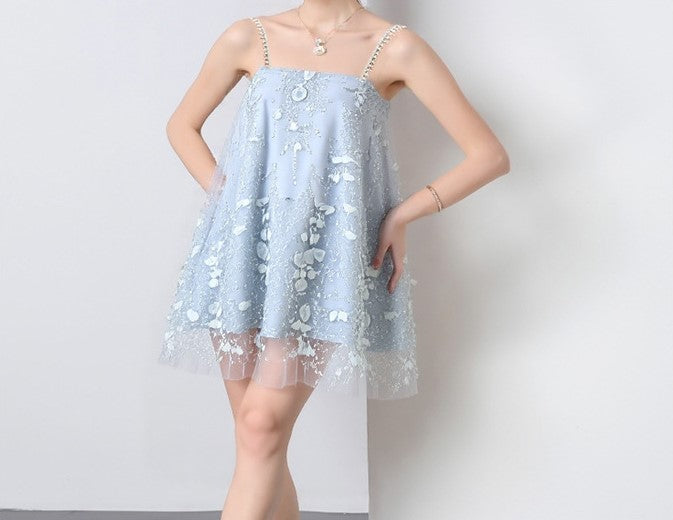 Blue Fairy Tale Floral Dress