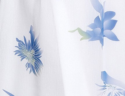 Blue Cherry Flowy Floral Tiered Chiffon Gown With Belt