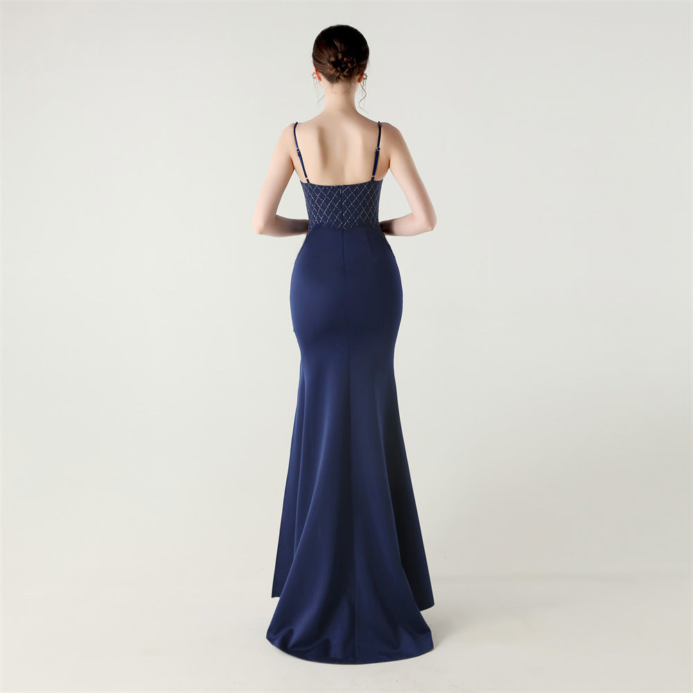 Navy Enchantment Evening Dress