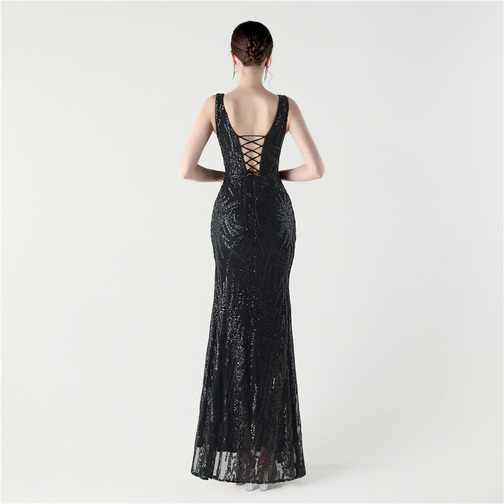 Jade Shimmer Evening Gown