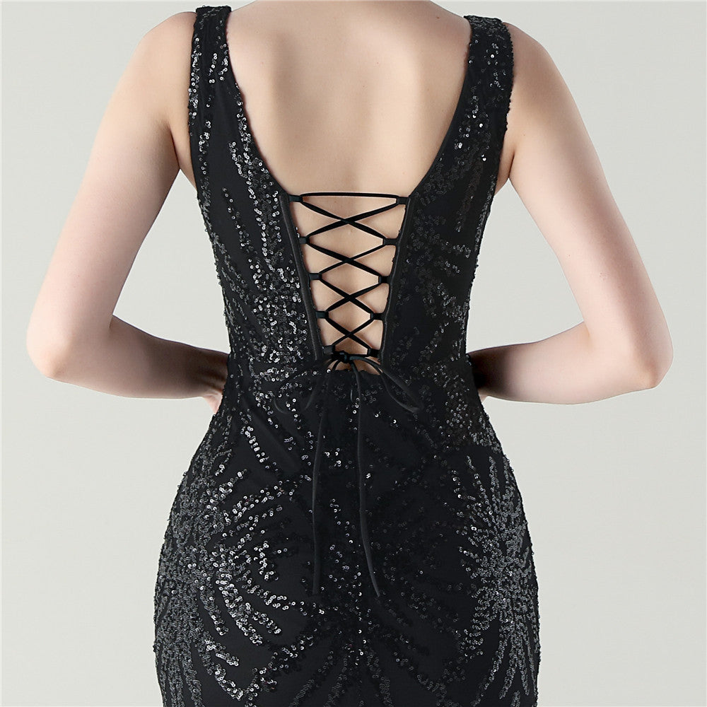 Jade Shimmer Evening Gown