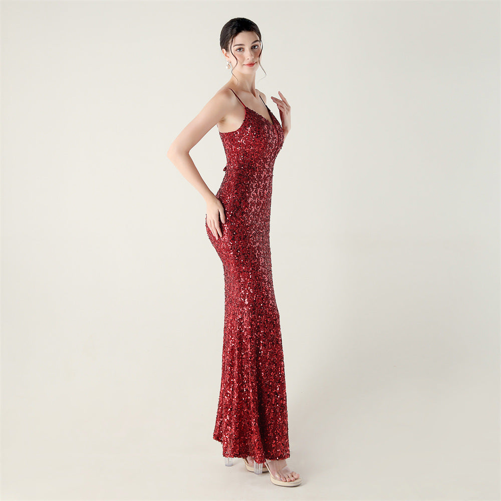 Deep Red Flamenco Dot Dance Dress