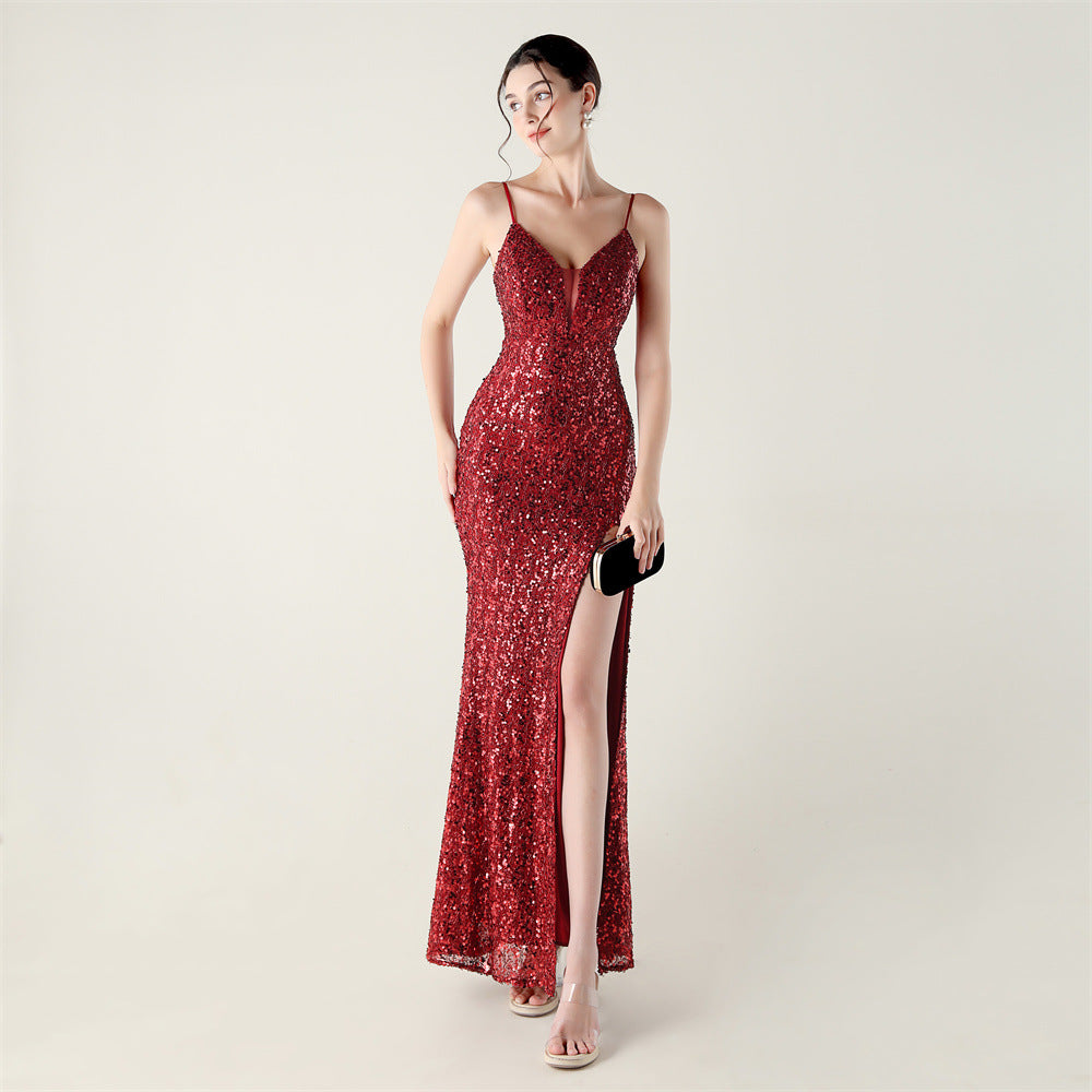 Deep Red Flamenco Dot Dance Dress