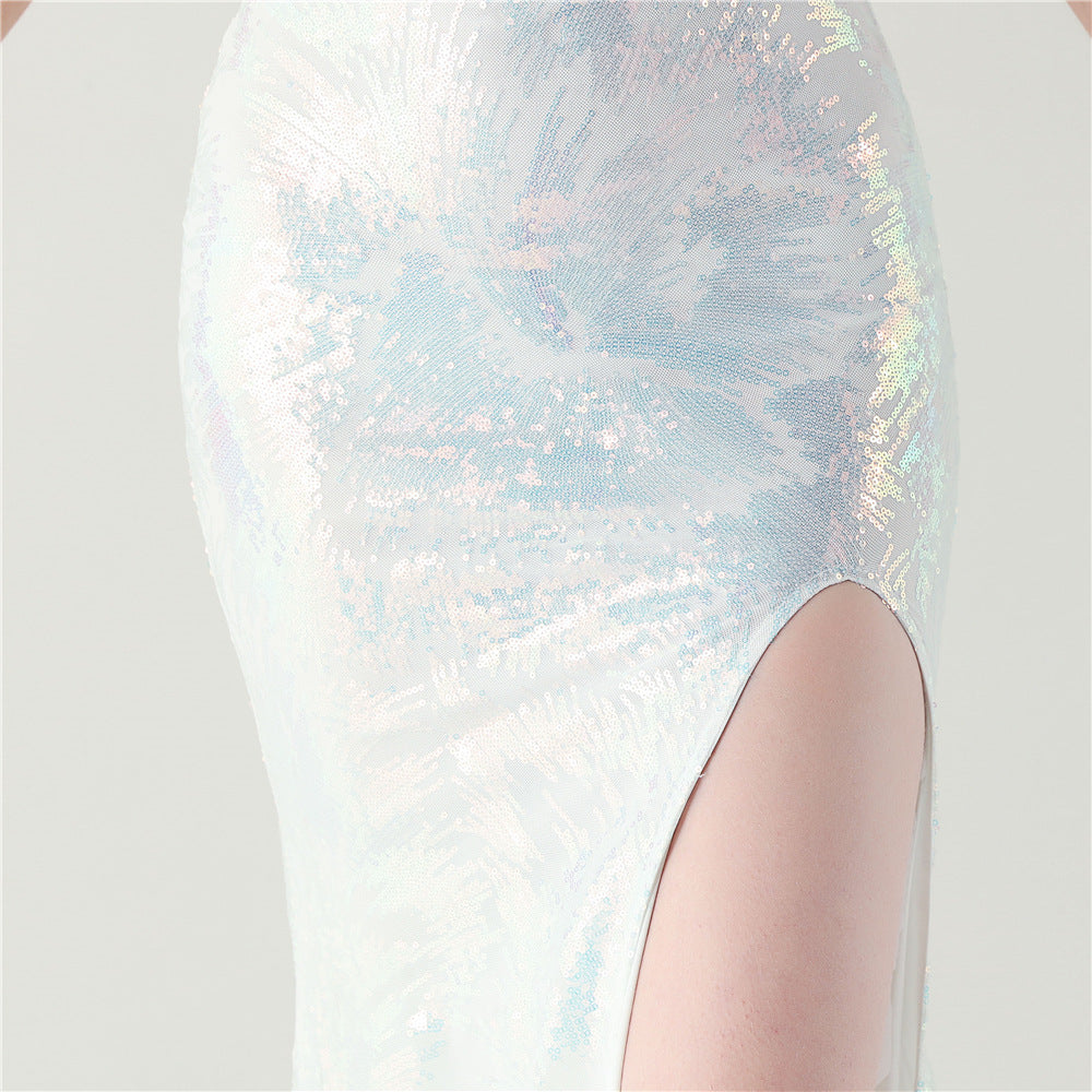 Magic White Fairytale Embellished Floral Dress