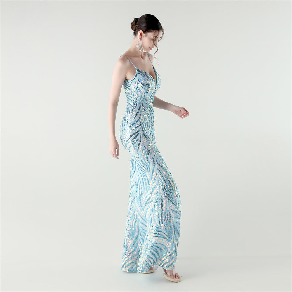 Celestial Sky Sequin Gown