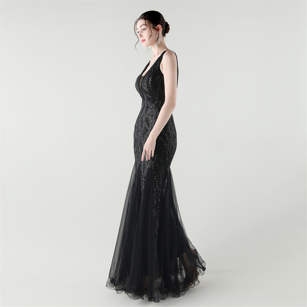 Black Coastal Breeze Maxi Dress