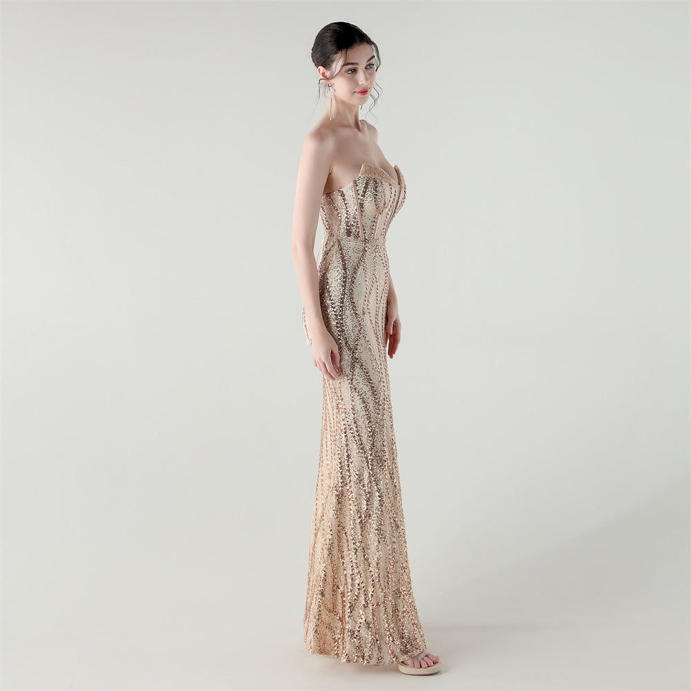 Gold Starlight Serenade Sequin Gown