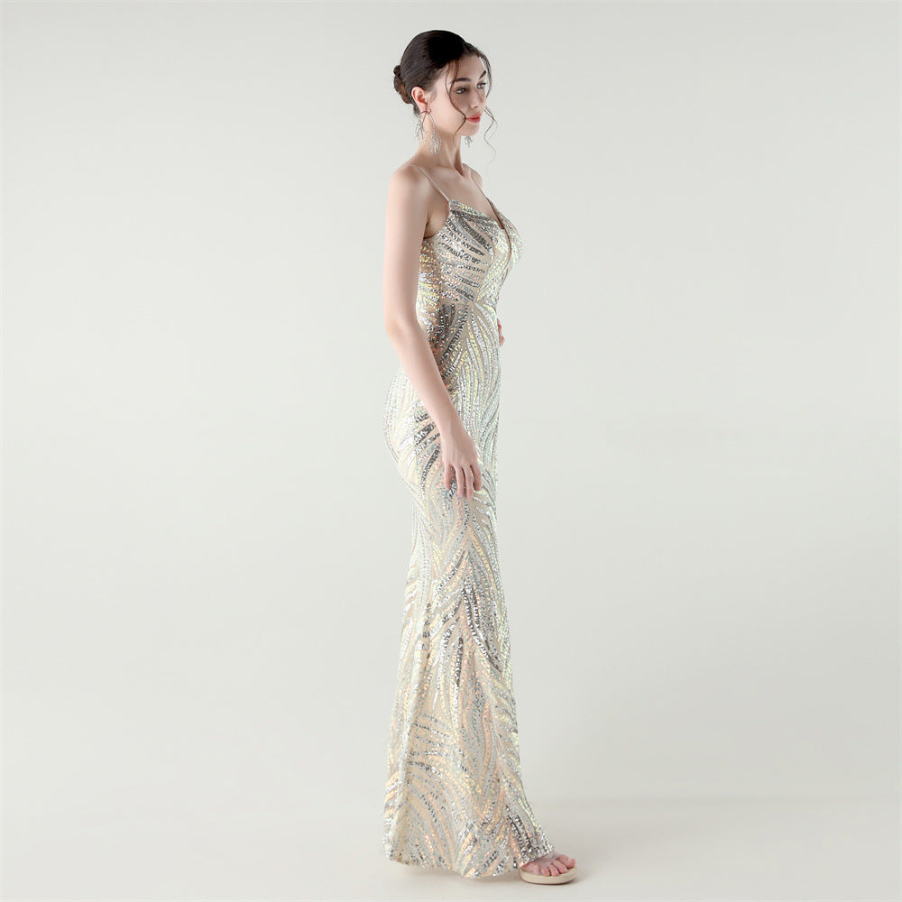 Moonlit Dazzle Sequin Gown