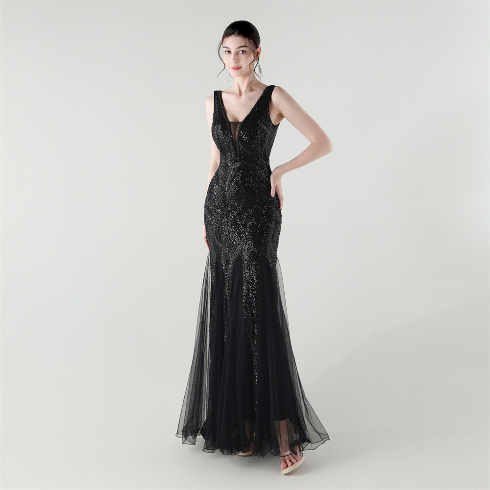 Black Coastal Breeze Maxi Dress
