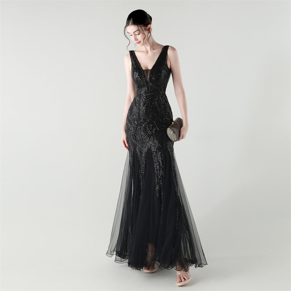 Black Coastal Breeze Maxi Dress
