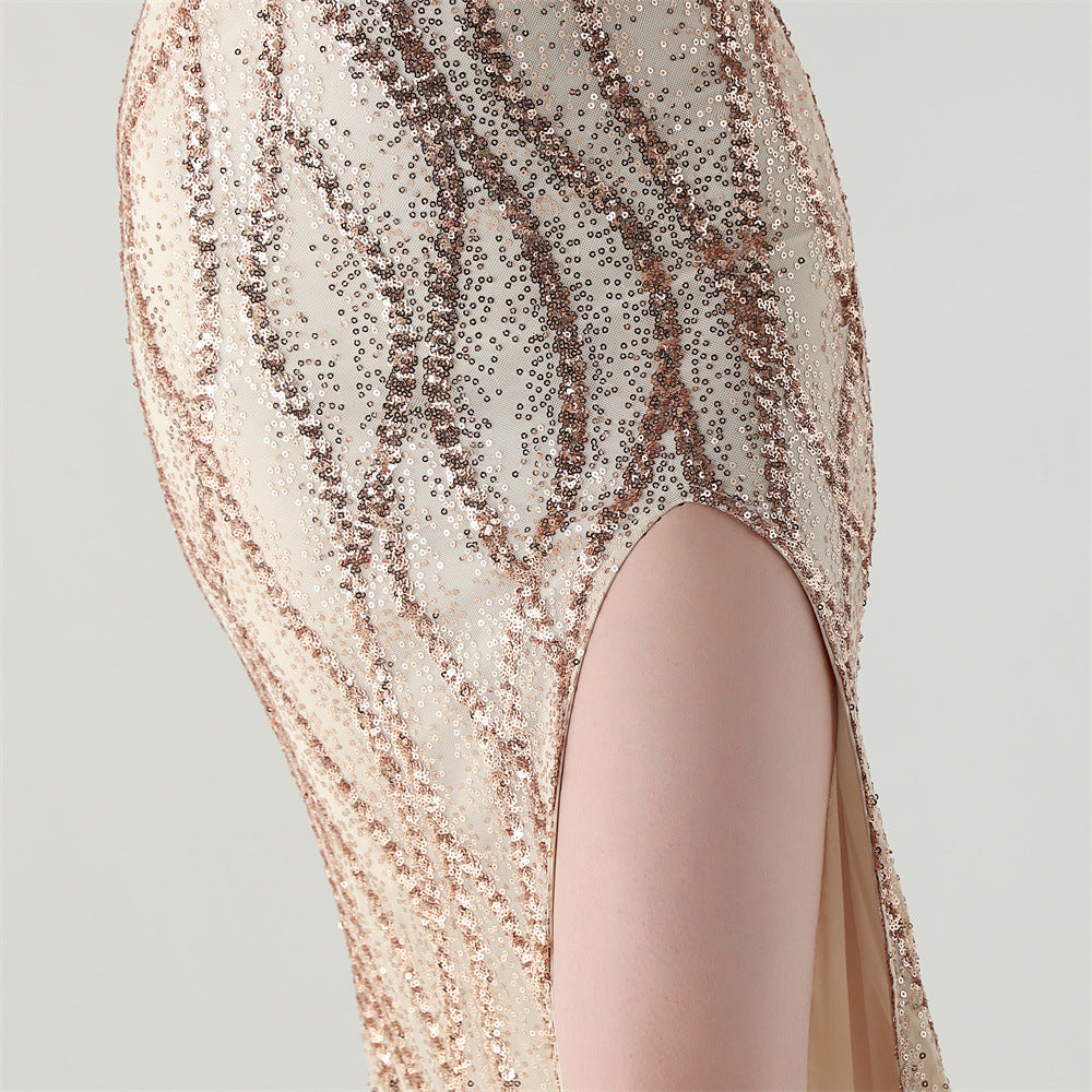 Gold Starlight Serenade Sequin Gown