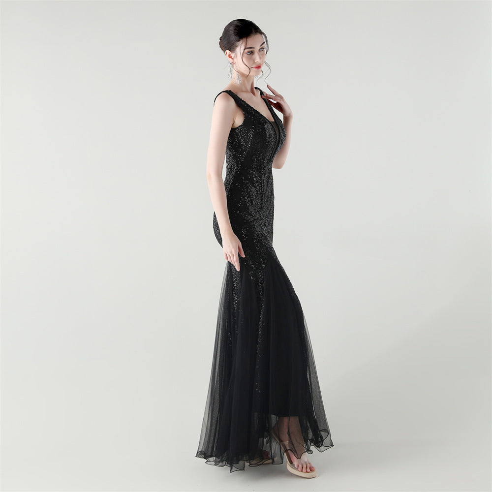 Black Coastal Breeze Maxi Dress