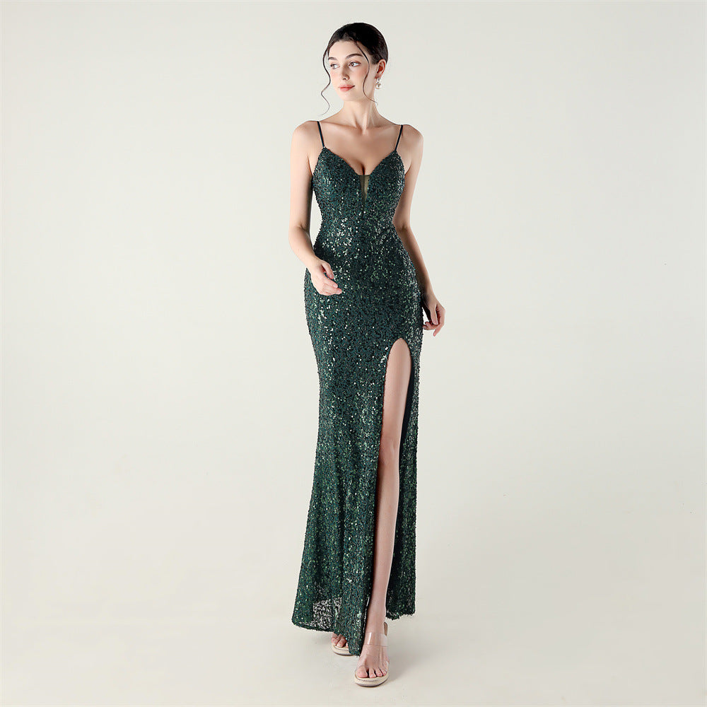 Dark Green Flamenco Dot Dance Dress
