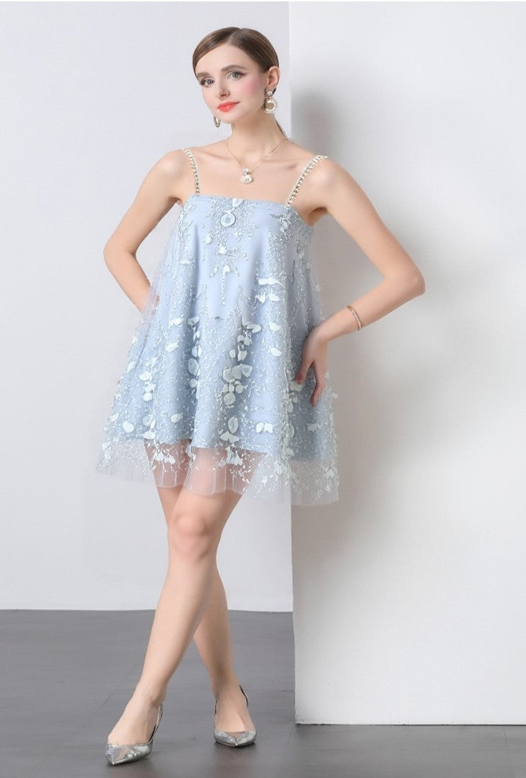 Blue Fairy Tale Floral Dress