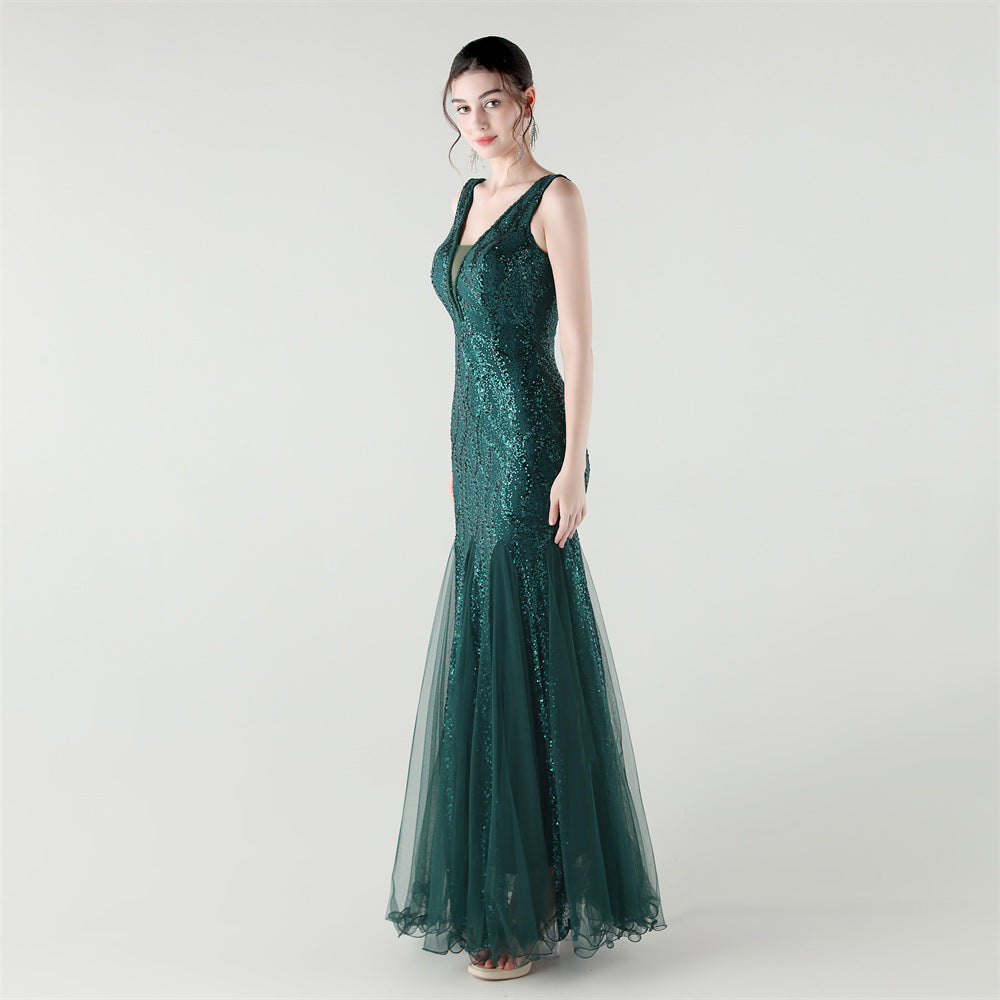 Emerald Coastal Breeze Maxi Dress
