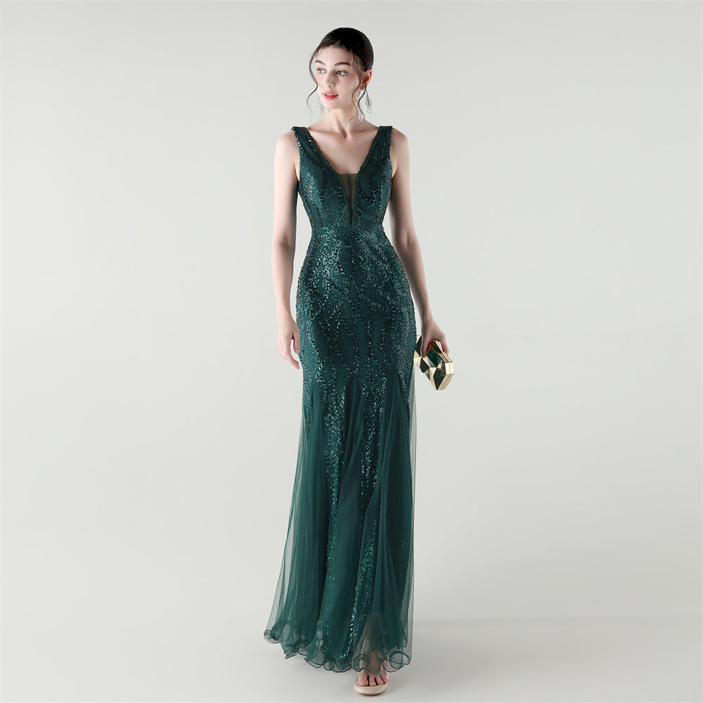Emerald Coastal Breeze Maxi Dress