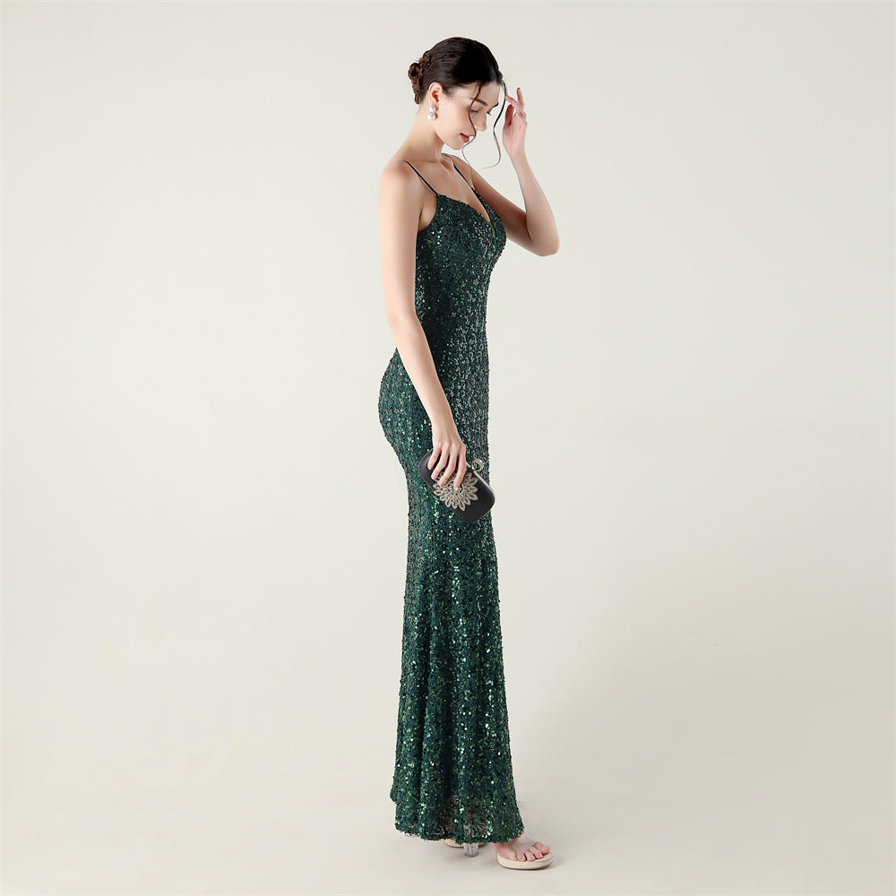 Dark Green Flamenco Dot Dance Dress