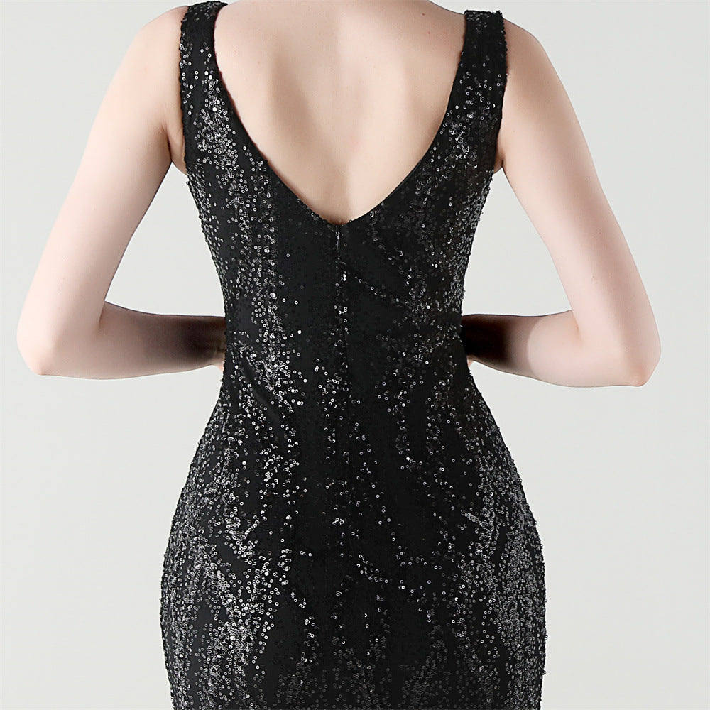 Black Coastal Breeze Maxi Dress