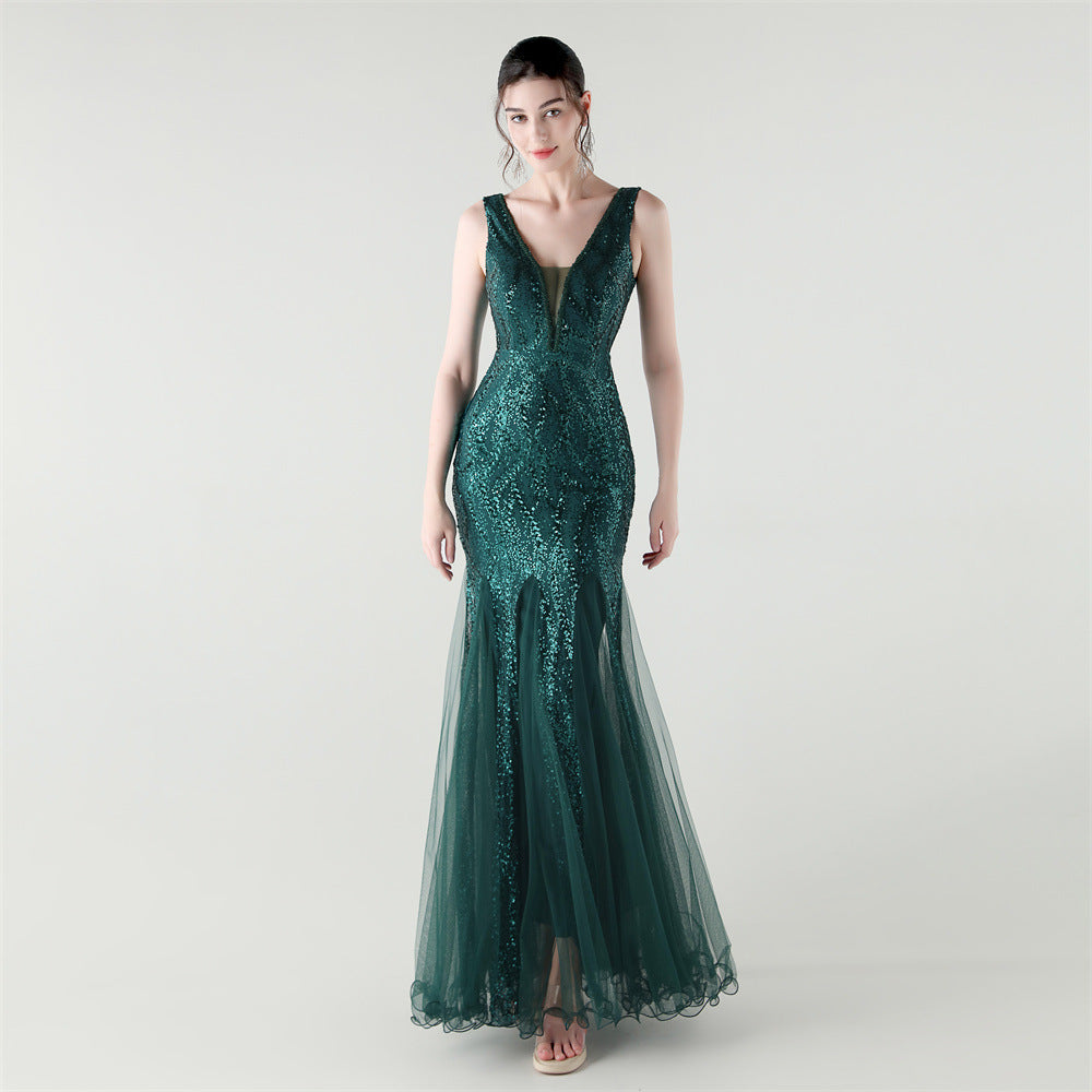 Emerald Coastal Breeze Maxi Dress