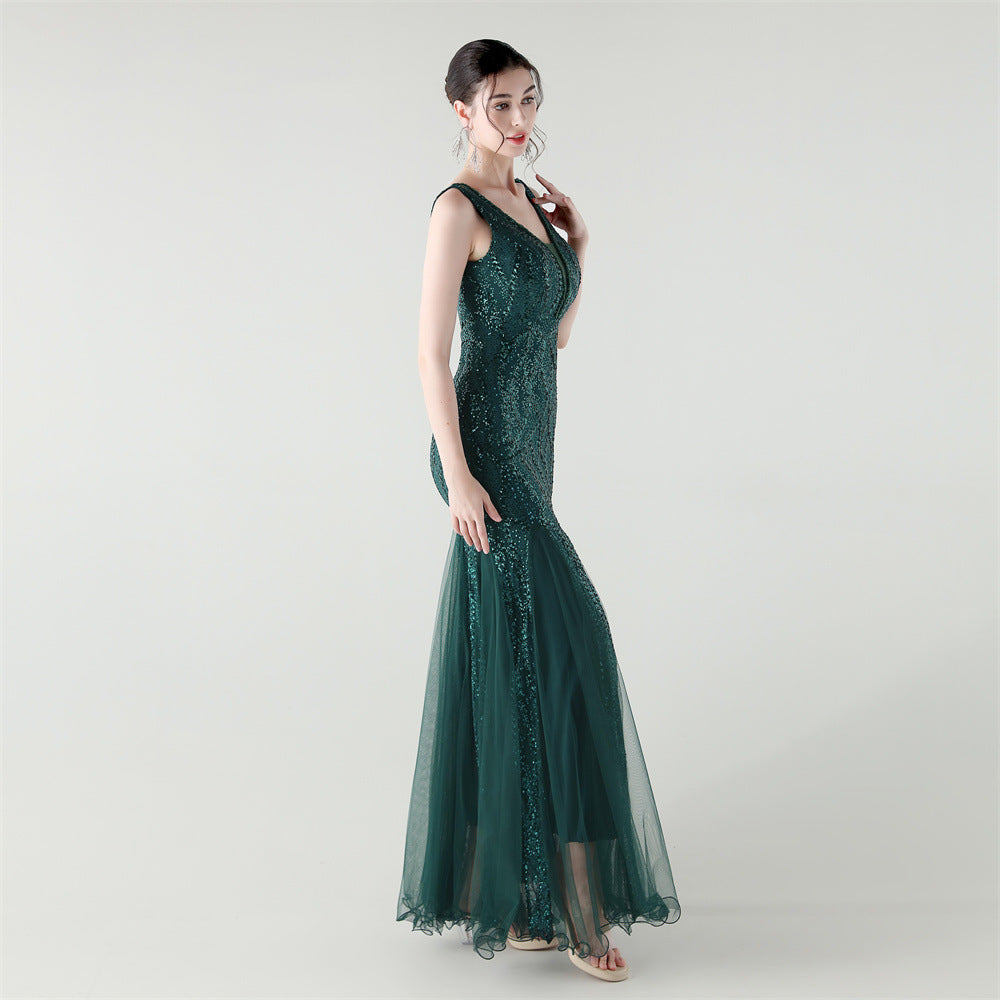 Emerald Coastal Breeze Maxi Dress