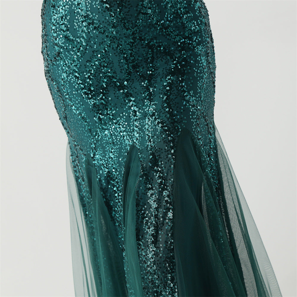 Emerald Coastal Breeze Maxi Dress