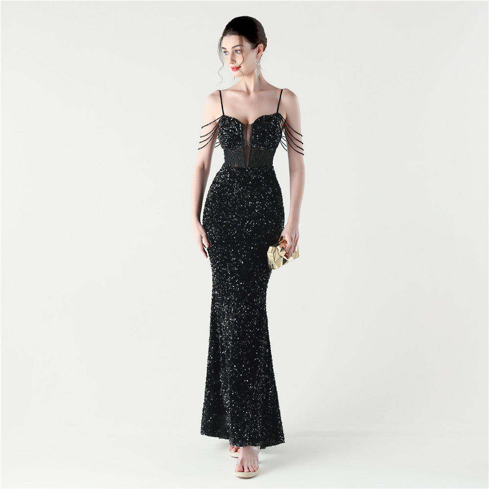 Moonlit Fishbone Gown