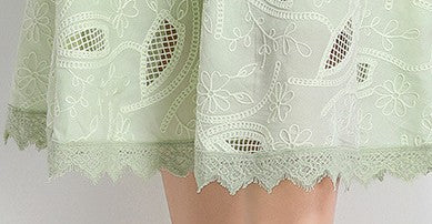 Mint Petal Lace Dress