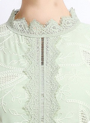 Mint Petal Lace Dress