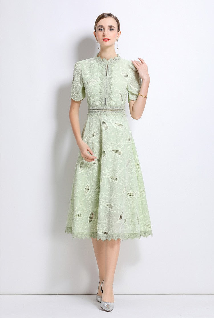 Mint Petal Lace Dress