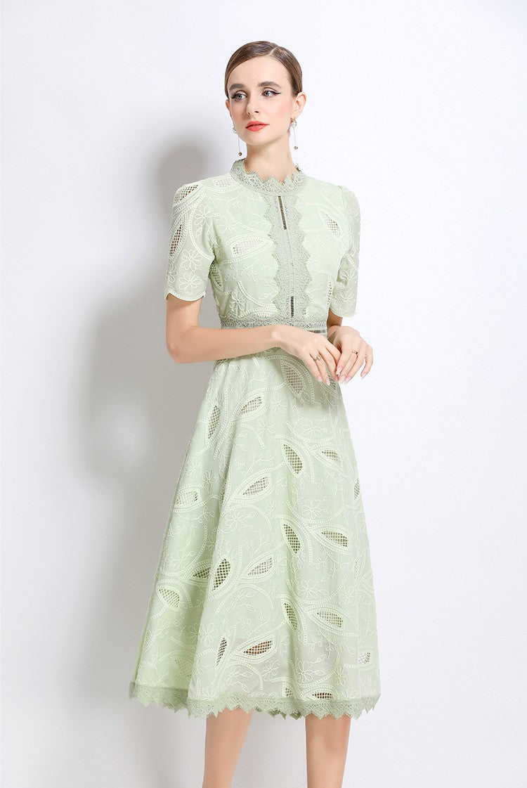 Mint Petal Lace Dress