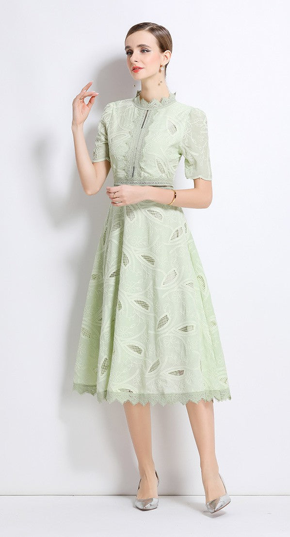 Mint Petal Lace Dress