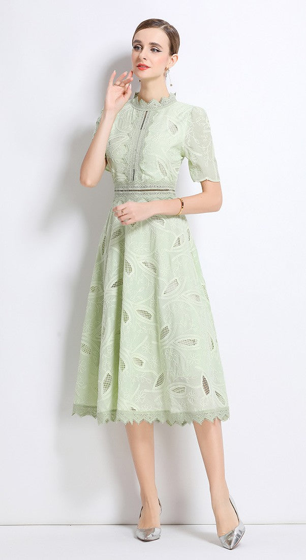Mint Petal Lace Dress