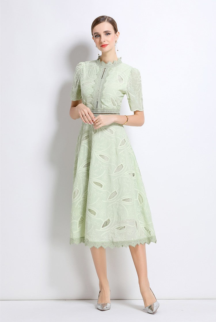 Mint Petal Lace Dress