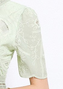 Mint Petal Lace Dress