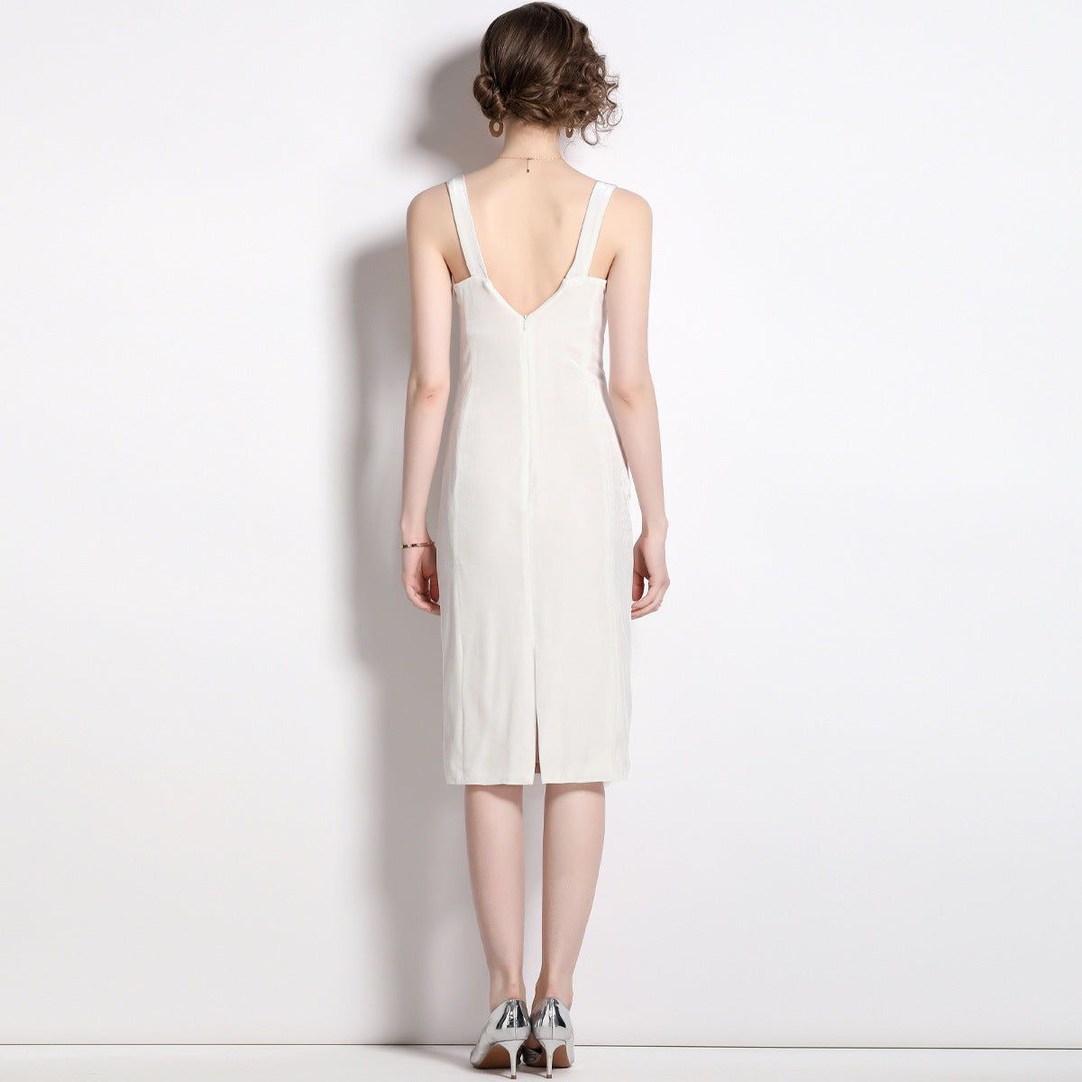 Corset Vest Nude Lining Mesh And Velvet Suspender Fitted Red Short Dress - 709207678953_BAS