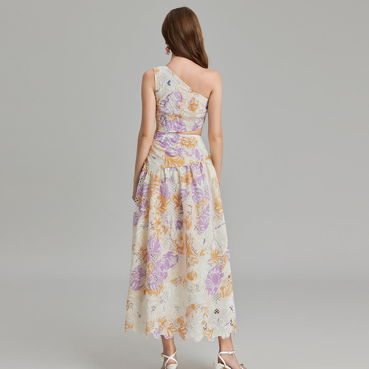 French Lace Purple And Yellow Resort Dress - 817864267678_PUR