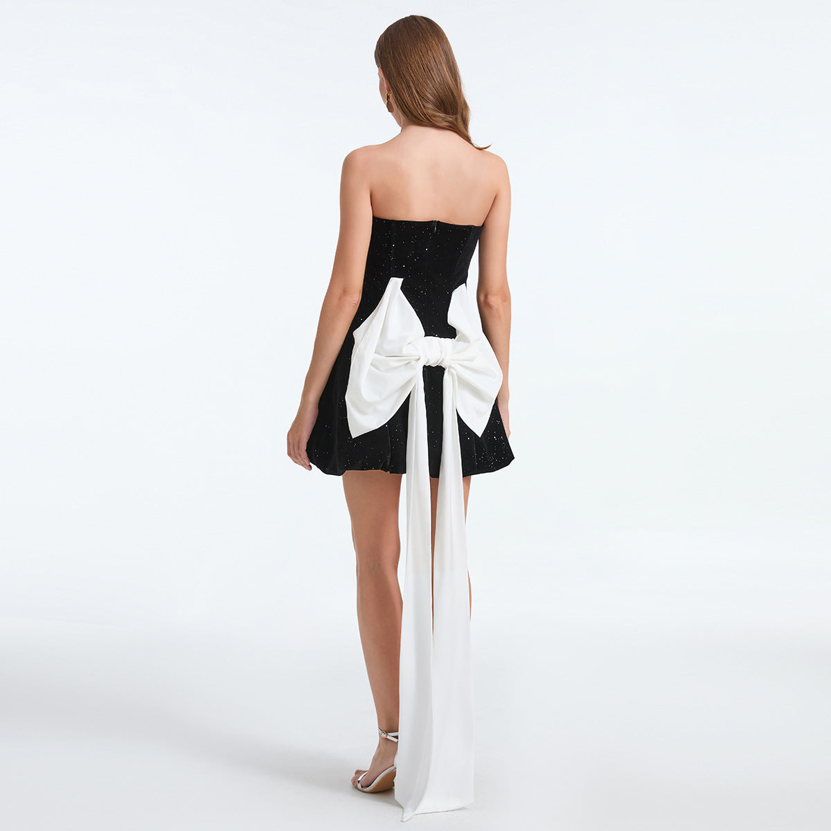 Midnight Bow Short Dress - 851968671820_BLACK