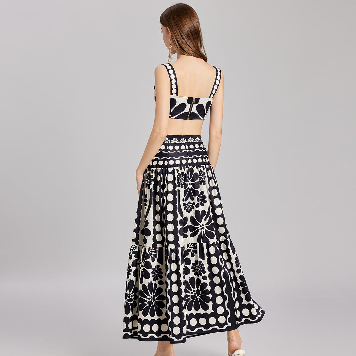 Black and White Beach Party Two Piece Set - 831825771695_BAS