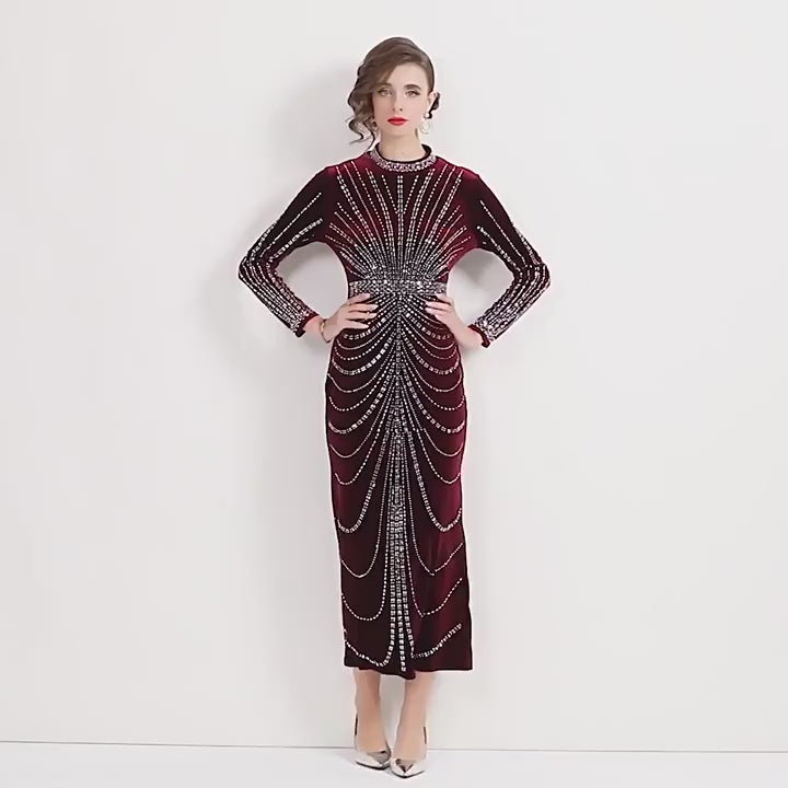 Noir Affair Velvet Party Dress - 850656922547_BLACK